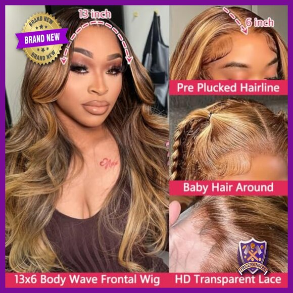 30 Inch Human Hair Lace Front Wig Glueless Pre Plucked Body Wave main image 5